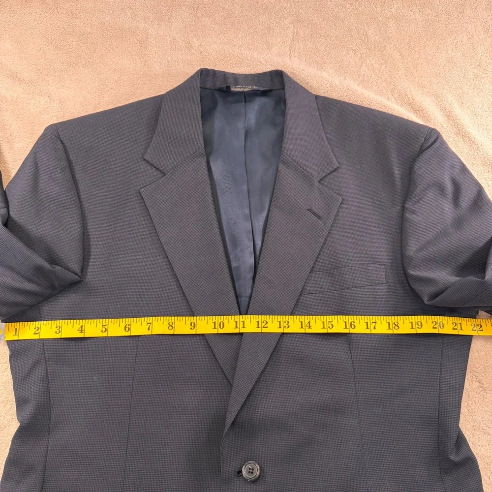 Jos A Bank Business Express Navy Blue 100% Wool 2-Buttn Blazer Sport Coat Sz 40S